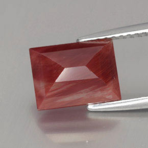 Labradorita andesina mel vermelho Natural 2.54ct, baguete, Translúcido