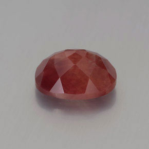 Andesina labradorita vermelho natural 1,96ct, corte oval, translúcido