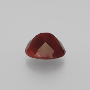 Andesina labradorita vermelho natural 2,12ct, corte oval, translúcido