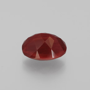 Andesina labradorita vermelho natural 2,10ct, corte oval, translúcido