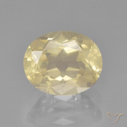 3.86ct Natural Luz amarela Labradorita andesina, oval, Transparente