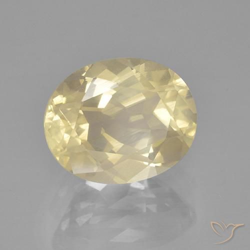 Labradorita andesina Luz amarela Natural 3.86ct, oval, Transparente