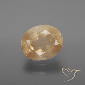 3.52ct Natural Dourado Pêssego Claro Labradorita andesina, oval, Transparente