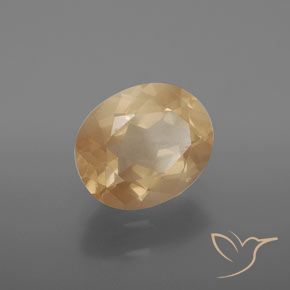 Labradorita andesina Dourado Pêssego Claro Natural 3.52ct, oval, Transparente