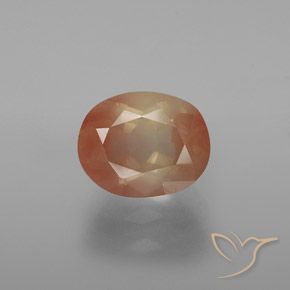 3.04ct Natural Pêssego Dourado Labradorita andesina, oval, Transparente