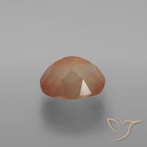 Labradorita andesina Pêssego Dourado Natural 3.04ct, oval, Transparente