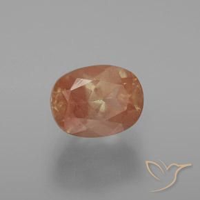 Labradorita andesina Toranja Laranja Natural 3.54ct, oval, Transparente