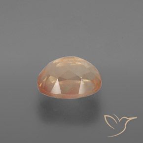 Labradorita andesina Laranja Melão Natural 3.25ct, oval, Transparente