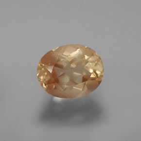 Andesina labradorita dourado natural 2,90ct, corte oval, transparente
