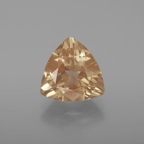 Andesina labradorita laranja natural 3,11ct, trillion, transparente