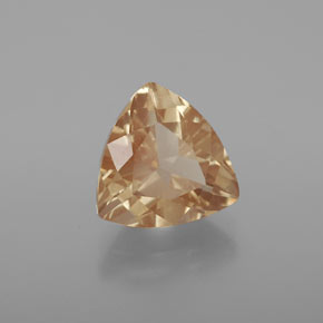 Andesina labradorita laranja natural 3,11ct, trillion, transparente