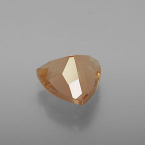 Andesina labradorita laranja natural 3,11ct, trillion, transparente