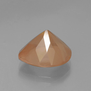 Andesina labradorita laranja natural 5,53ct, formato de pêra, transparente