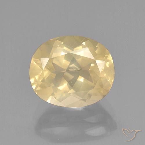 Andesina labradorita dourado natural 3,83ct, corte oval, transparente
