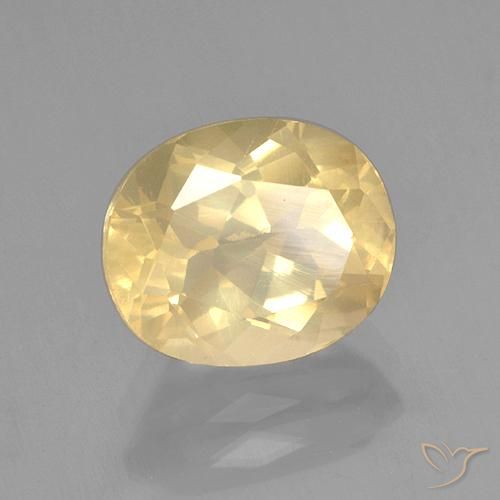 Andesina labradorita dourado natural 3,83ct, corte oval, transparente