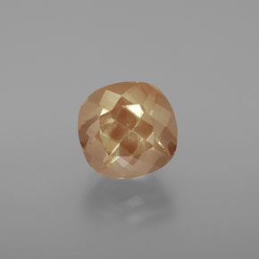 Andesina labradorita laranja natural 3,12ct, almofada cortada, transparente