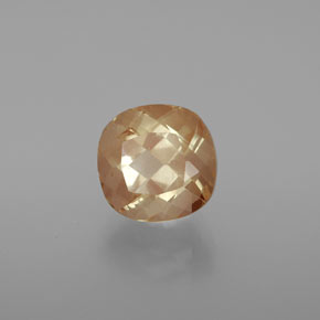 Andesina labradorita laranja natural 3,12ct, almofada cortada, transparente