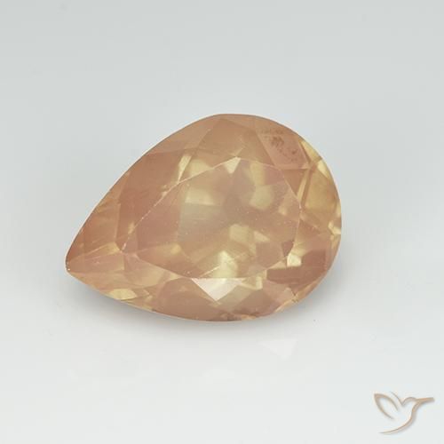 3,31 quilates de labradorita andesina laranja, corte pera do Congo de 11,9 x 8,7 mm, Photo A