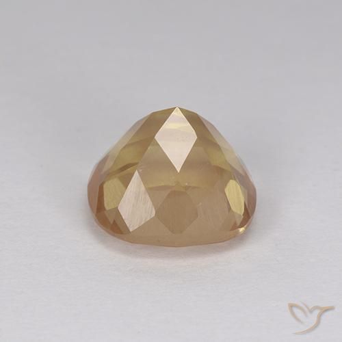 Labradorita andesina Dourado-Laranja Natural 2.98ct, Almofada, Transparente