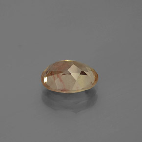 Andesina labradorita laranja natural 1,65ct, corte oval, transparente