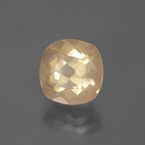Andesina labradorita laranja natural 3,93ct, almofada cortada, transparente