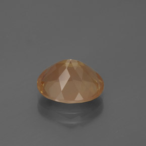 Andesina labradorita laranja natural 2,68ct, corte oval, transparente