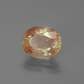 Andesina labradorita dourado natural 2,98ct, corte oval, transparente