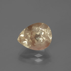 Labradorita andesina mel de laranja Natural 2.86ct, Formato de pêra, Transparente
