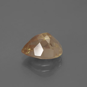 Labradorita andesina mel de laranja Natural 2.86ct, Formato de pêra, Transparente