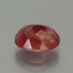 Andesina labradorita vermelho natural 2,78ct, corte oval, translúcido