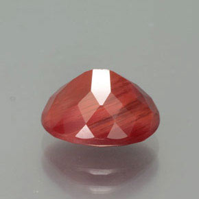 Andesina labradorita vermelho natural 2,53ct, corte oval, translúcido