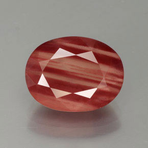 Andesina labradorita vermelho natural 4,09ct, transparente, transparente/translúcido