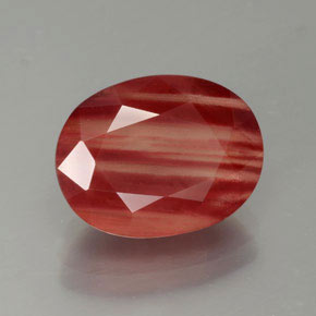 Andesina labradorita vermelho natural 4,09ct, transparente, transparente/translúcido