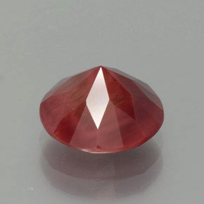 Andesina labradorita vermelho natural 2,53ct, corte redondo, translúcido