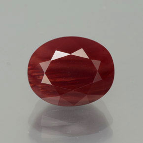 Labradorita andesina mel vermelho Natural 2.74ct, Corte Oval, Translúcido