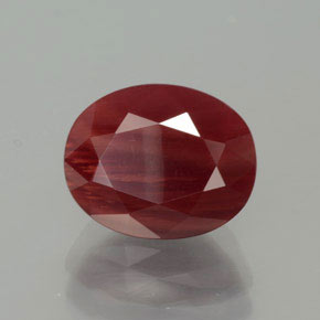 Labradorita andesina mel vermelho Natural 2.74ct, Corte Oval, Translúcido