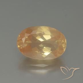 3.82ct Natural Dourado Pêssego Claro Labradorita andesina, oval, Transparente
