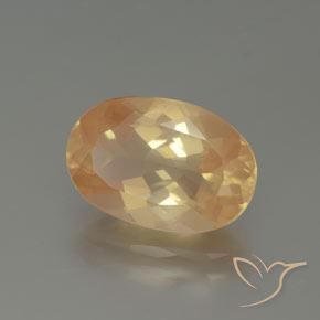 Labradorita andesina Dourado Pêssego Claro Natural 3.82ct, oval, Transparente