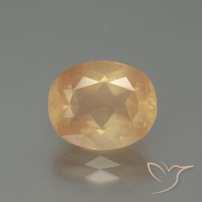 4.31ct Natural Dourado Pêssego Claro Labradorita andesina, oval, Transparente