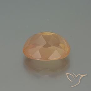 Labradorita andesina Dourado Pêssego Claro Natural 4.31ct, oval, Transparente