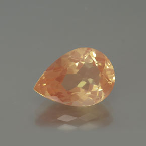 Labradorita andesina mel de laranja Natural 3.15ct, Formato de pêra, Transparente