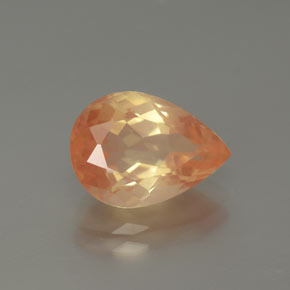 Labradorita andesina mel de laranja Natural 3.15ct, Formato de pêra, Transparente