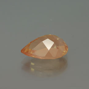Labradorita andesina mel de laranja Natural 3.15ct, Formato de pêra, Transparente