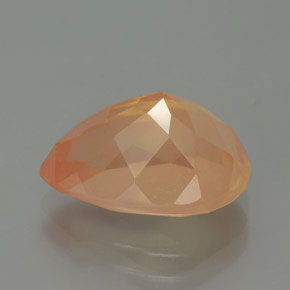 Labradorita andesina mel de laranja Natural 4.84ct, Formato de pêra, Transparente