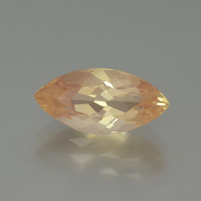 Andesina labradorita laranja natural 1,96ct, marquise, transparente