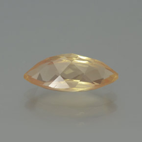 Andesina labradorita laranja natural 1,96ct, marquise, transparente