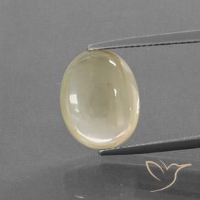 9.15ct Natural Creme Labradorita andesina, oval, Transparente