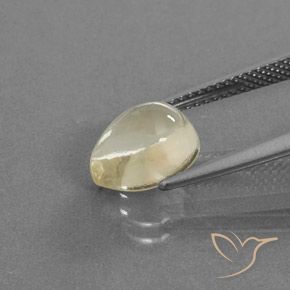 Labradorita andesina Luz Dourada Natural 3.06ct, Formato de pêra, Transparente