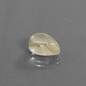 Andesina labradorita amarelo natural 3,28ct, formato de pêra, transparente