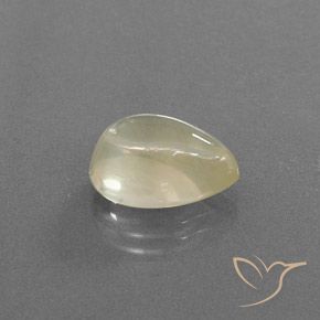Labradorita andesina Creme Natural 5.25ct, Formato de pêra, Transparente